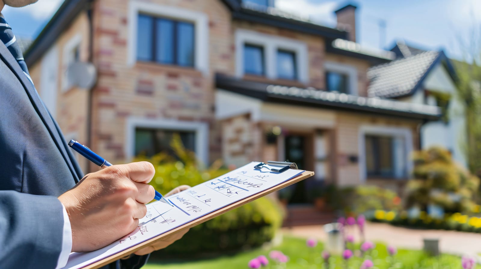 Appraisal paperwork and property records laid out for review